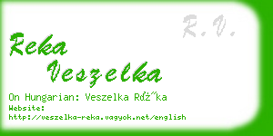 reka veszelka business card